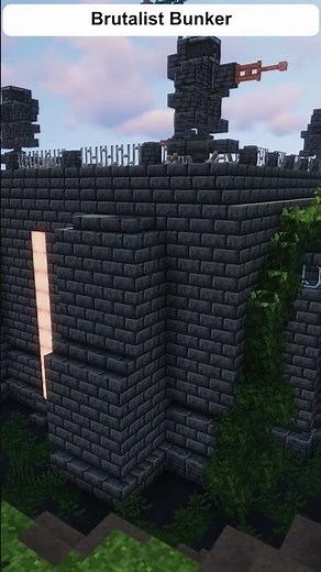 Brutalist Bunker Build in Minecraft 🧱 – Indestructible Design #shorts #minecraft