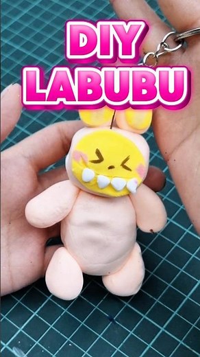 DIY LABUBU from Polymer Clay! 💖 Cutest Keyring Ever! ✨ #popmart #labubu