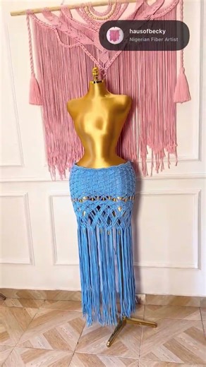 New Art - African beaded Macrame Skirt for Women
