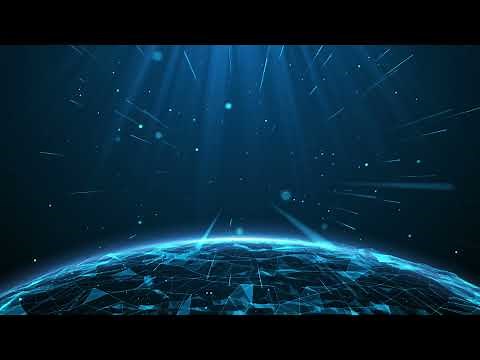 4k blue technology particle light title background image