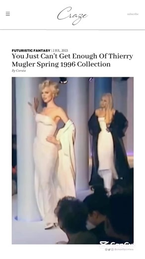Thierry Mugler's AMAZING Spring 1996 Collection You Won't Forget😩🥰 #shorts #fashion #thierry