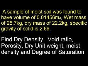 Soil Mechanics Numerical Problem Solved
