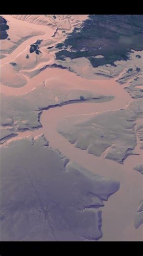 Winding River Channels and Abstract Patterns of Qiantang River Estuary Mudflats, China