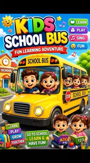 Kids Learn at School 🏫📚 Fun Bus Ride Adventure
