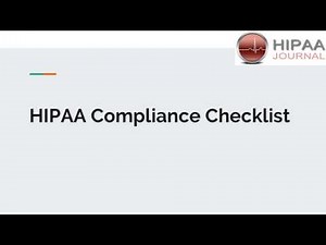 HIPAA Compliance Checklist