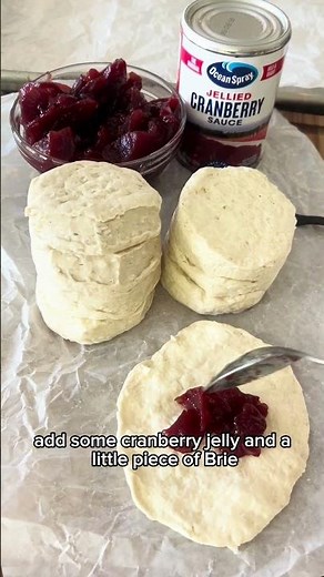 Easy Cranberry Brie Stuffed Biscuits