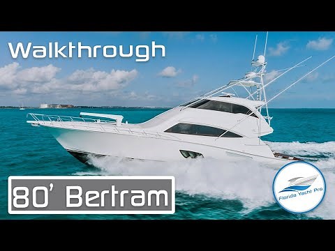 80ft Bertram Sport Fishing | Million $ Walkthrough: 2021 Palm Beach Boat Show: Seven Thunders