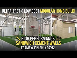 Low Cost & Rock Solid! 🏗️ The Cement Panel Prefab House Tour