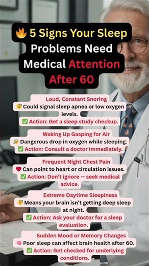 5 Sleep Warning Signs After 60 You Should NEVER Ignore ‪@SeniorWellnessTips-11‬ #shorts
