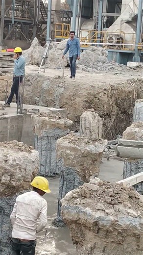 Pile chipping work continues & pile cap footing pcc 👍✅#civilengineer #sitework #shortvideos#viral