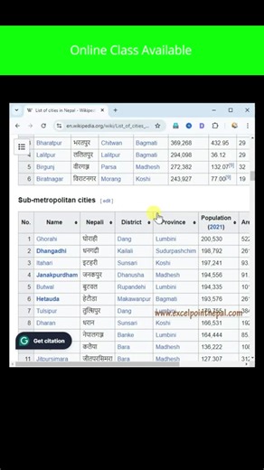 Import Data from web #excel #exceltips #msexcel #exceltutorial #exceltutorials #tiktok #followers #importdata