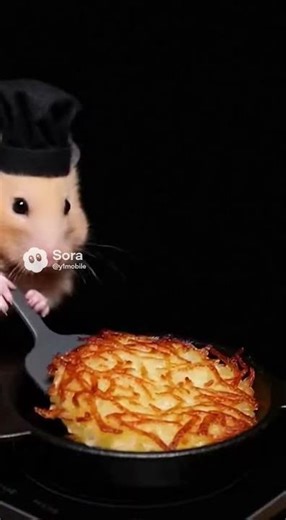 Hamster Chef Makes Crispy Hash Browns | ASMR 🐹🥔