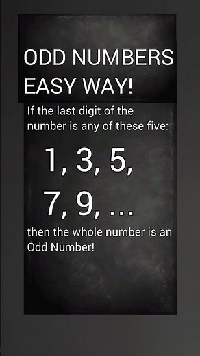 Odd Numbers Easy Way! The 1-Second Math Trick for Kids