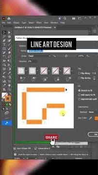 Create STUNNING Line Art Designs in Illustrator 😱✨ #shorts #illustration #viral #trending