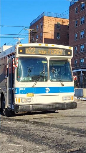 (Now Retired) 2007 Orion VII Old Gen Hybrid 3708 On The Q22 | #shorts #mta #bus #transit