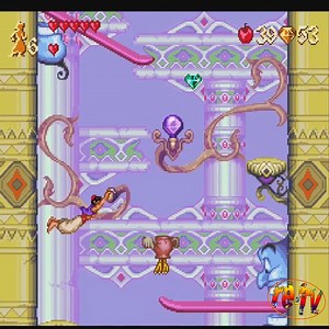 5.3K views · 52 reactions | Aladdin (SNES) Disney's Aladdin is a 1993 platform game developed and published by Capcom for the Super Nintendo Entertainment System, based on the 1992 animated Disney film of the same name. Disney's Aladdin is a 2D side-scrolling video game in which the player controls Aladdin and his monkey Abu. #videogames #nintendo #arcade #classic #disney | Retro-Entertainment TV | Facebook