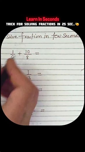 Dcr Maths on Instagram: "Fraction Trick For All Operations..🧠 | @DCRMaths What You’ll Learn: Easy tricks to handle fractions in all operations Mental math techniques to simplify fraction problems instantly Step-by-step shortcuts inspired by Vedic Math How to avoid long calculations and common mistakes Useful for SSC, UPSC, Bank, Railways, and school exams 🎯 Whether you’re a beginner building basics or preparing for competitive exams, this fraction shortcut will boost your speed, accuracy, and 