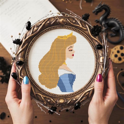 Sleeping Beauty Cross Stitch Pattern Instant PDF Download, Disney Cross Stitch Pattern, Princess Aurora Disney Embroidery - Etsy