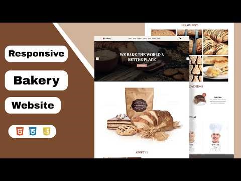 Responsive Bakery Website Design Using HTML - CSS - JAVASCRIPT | Learn HTML | Project for Beginners