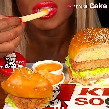 KFC burger cake asmr it's all about cake