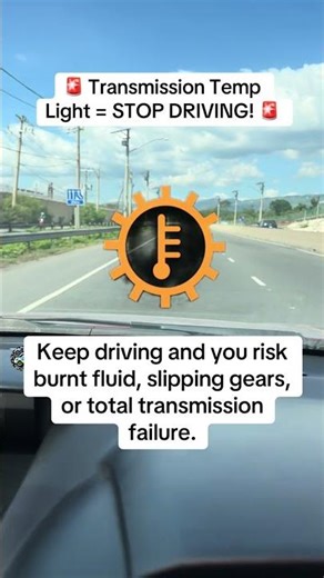 Transmission overheats. .#TransmissionTemp #OverheatingWarning #CarWarningLights #Transmission