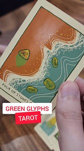 2.5K views · 579 reactions | Unboxing the Green Glyphs Tarot Cards by James R. Eads, the deck features a guidebook and 78 tarot cards. What's unique with this deck is the 22 major arcana cards forms a huge panoramic image that connects fron start to end to back to start #runitdecks | RunIt Decks | Facebook