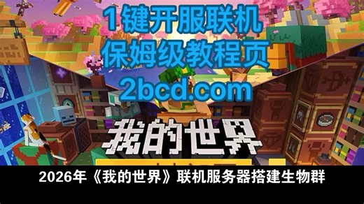 2026年《我的世界》联机服务器搭建生物群系设置