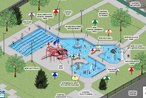 New Municipal Pool Design Includes Slides, 'Island Oasis'