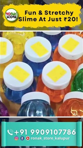 Fun & Stretchy Slime in Just ₹20! 🎉🫧 #Slime #KidsToys