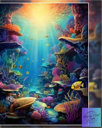 🌊 59 Atlantis Digital Backgrounds – Underwater Fantasy Designs for Tumblers, Crafts & More
