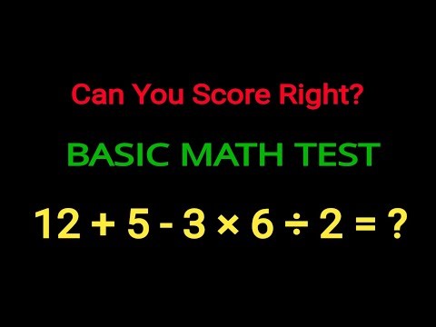 A BASIC MATH TEST QUIZ - Can You Score Right ? Math Challenge