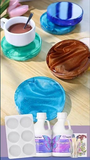 Perfect Gift Idea! Beautiful Resin Coaster Tutorial 🎁