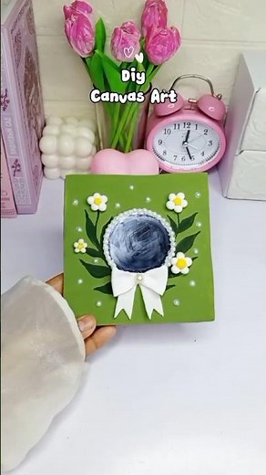DIY Canvas Art Tutorial #DIYCanvasArt#diy #homedecor #easycraft #walldecor