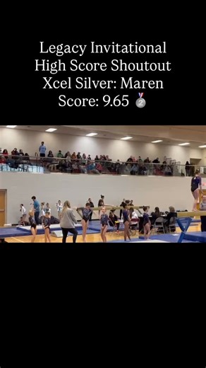 Kratos Gymnastics 🇺🇸🤝🇷🇴 on Instagram: "Our seventh high score shoutout from the Legacy Invitational goes to Xcel Silver gymnast Maren on Beam, scoring a 9.65 and earning 🥈 We are proud of this girl for competing a back walkover for the first time and nailing it 🔨 . . . #gymnast #gymnastsofinstagram #xcelsilver #gymnasticscompetition"