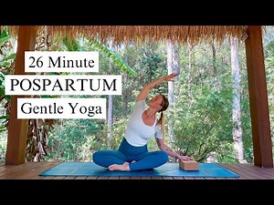 GENTLE POSTPARTUM YOGA | 26 minute restorative flow (Yoga for breastfeeding).. Ashley Freeman
