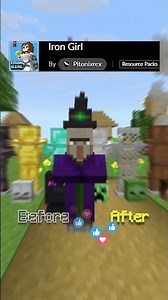 마크에 아이언걸 소환해봤습니다. #resourcepack #minecraft