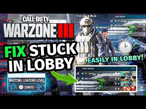 HOW TO FIX BEING STUCK IN THE LOBBY ON WARZONE 3 | Cant Join Lobby Fix for COD Warzone 3