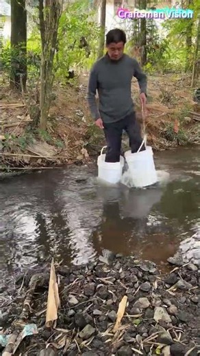 A way to cross water without getting your shoes wet