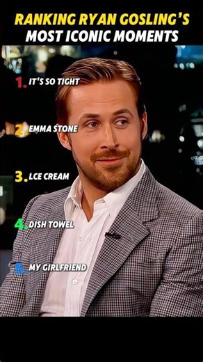 RANKING RYAN GOSLING'S MOST ICONIC MOMENTS#ryangosling #funny
