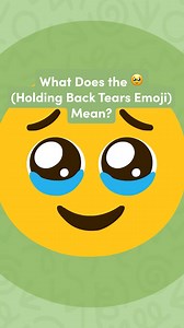 Wondering what the holding back tears emoji means? Find out here🥹 #howto #hack #lifehack #emoji #meaning #tears | wikiHow