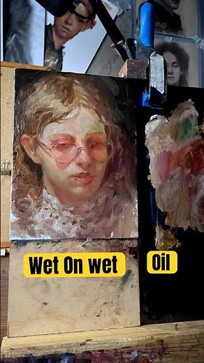 Oil painting wet on wet portrait from start to finish #arttutorial #oilpainting #portrait