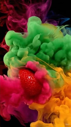 Rainbow Smoke Slice | Colorful Fruit Aesthetic Shot #fruitcuttingstudio #aestheticshorts
