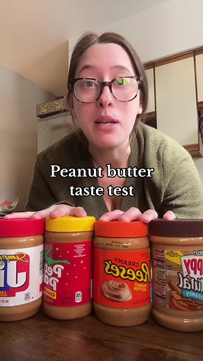 Peanut butter taste test: skippy vs. reeses vs. jif vs. peter pan #tastetest #peanutbutter #peanutbuttertastetest #tiktokpartner #lifeontiktok #reeses #reesespeanutbutter #skippy #skippypeanutbutter #jif #jifpeanutbutter #peterpan #peterpanpeanutbutter