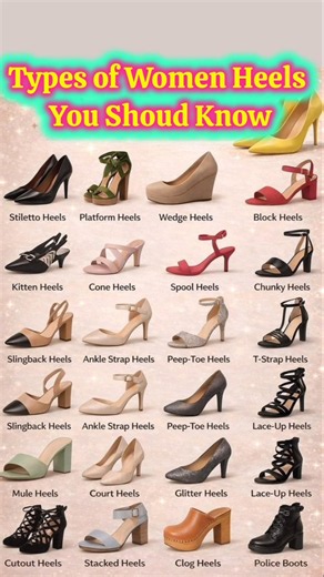 25 Types of Women's Heels Every Girl Should Know 👠✨ |Ultimate Footwear Guide #footwear #typesofheels