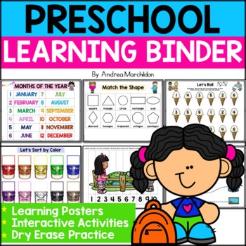 Preschool (Pre-K) Learning & Activity Binder