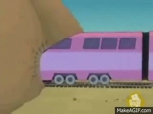 Train and tunnel on Make a GIF