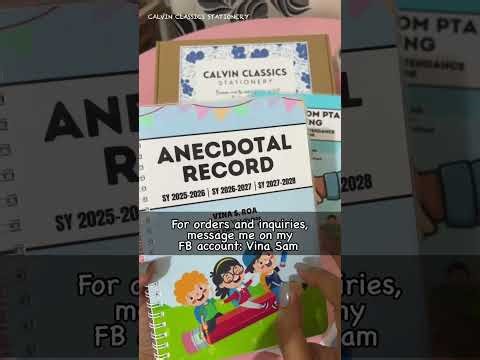 Anecdotal Record for 3 School ayears and Homeroom PTA Meeting Minutes and Attendance Notebook