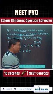 Colour Blindness Question Solved in 1 Minute! 👁️🧬 | NEET Genetics