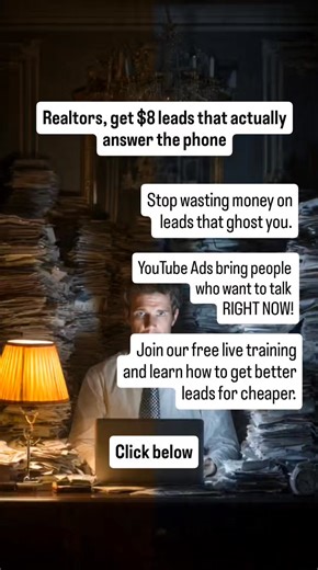 Tired of calling leads who never pick up? You’re wasting money talking to no one. With YouTube Ads, real buyers and sellers come to you, ready to talk right now. Join our free live training and learn how to get better leads for less. Click below. | Mikaël Bérubé | Facebook