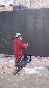 Behind the scene🎨 #process #art #murals #spraypaint #abstract #pop #behindthescene #streetart #streetinternational #streetartworld #calligraphy #calligraphyvideo #calligraphygraffiti #calligraphymasters #canvaspainting #canvasart #canvasairpaintingartist #streetartartist #calligraphyartist #thegraffito | The graffito